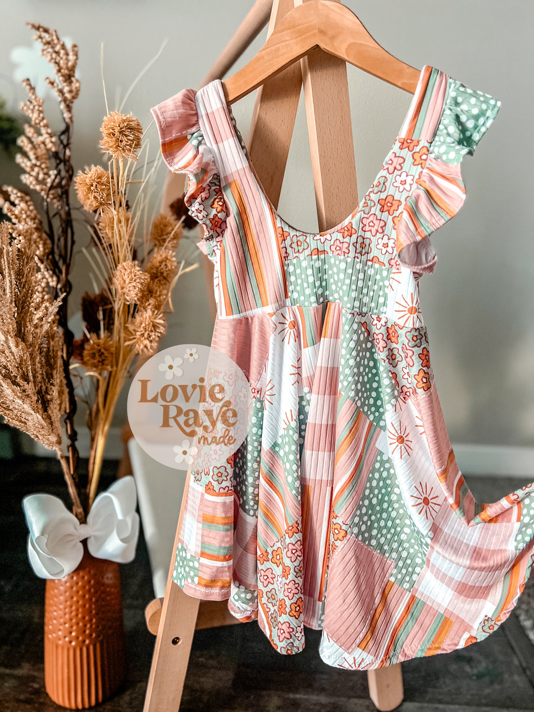 Patch Dress (any undershirt will match) 5t