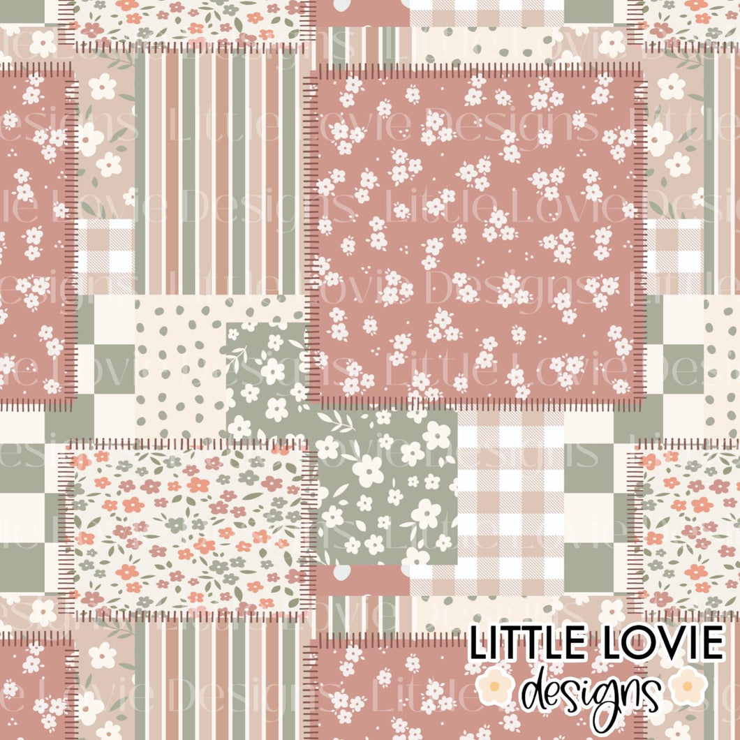 Pink Floral Patch