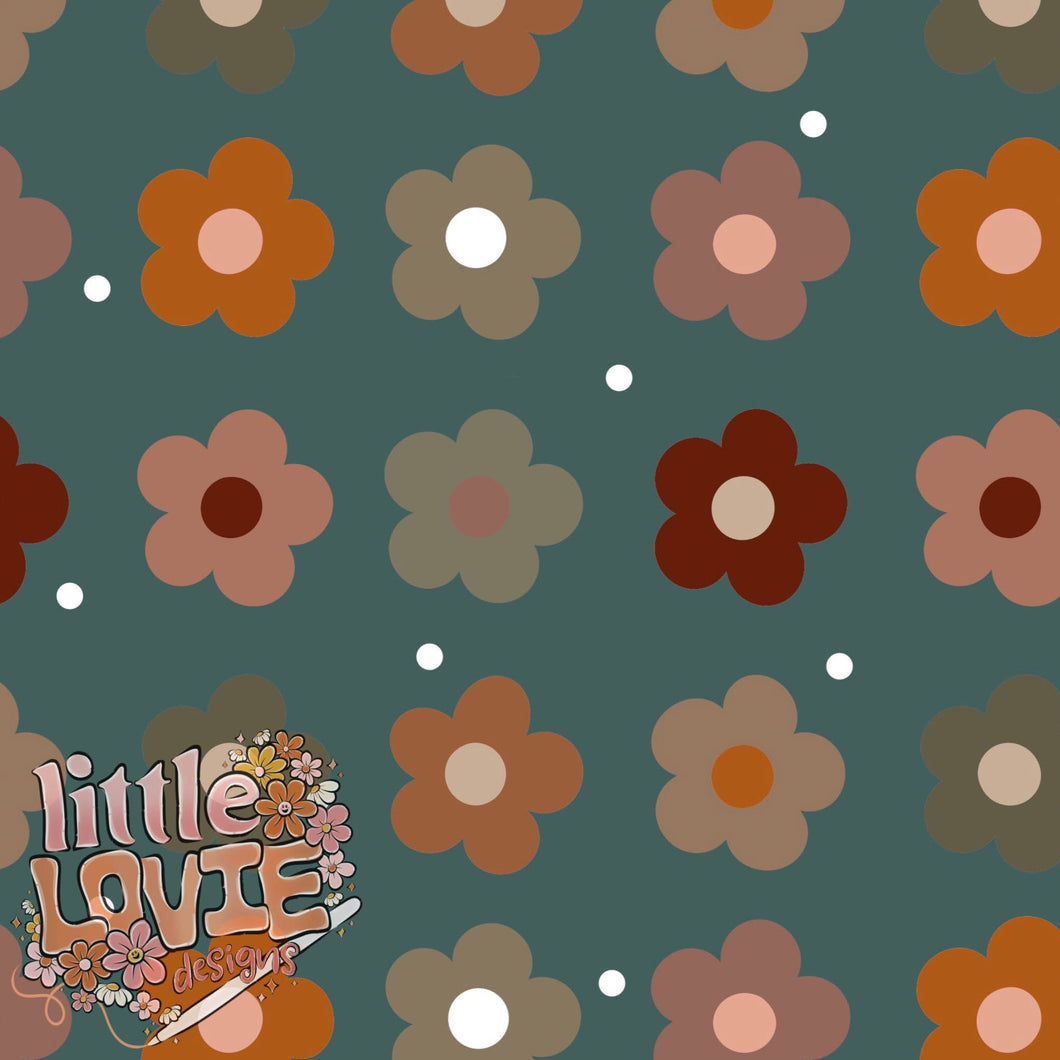 Teal Floral